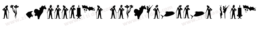 SL Christmas Silhouettes Normal字体转换